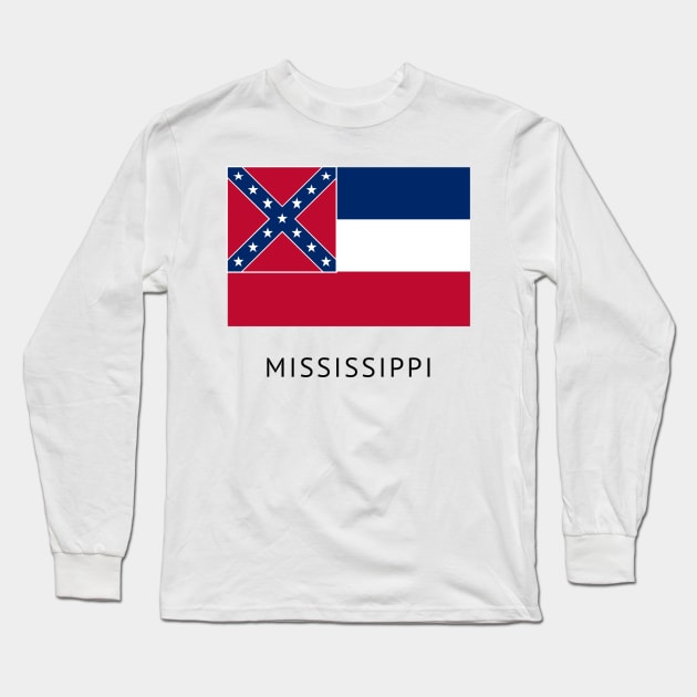 Mississippi state flag Long Sleeve T-Shirt by MARCHY